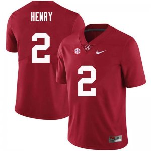 NCAA Men's Alabama Crimson Tide #2 Derrick Henry Stitched College Nike Authentic Crimson Football Jersey OL17X36OA